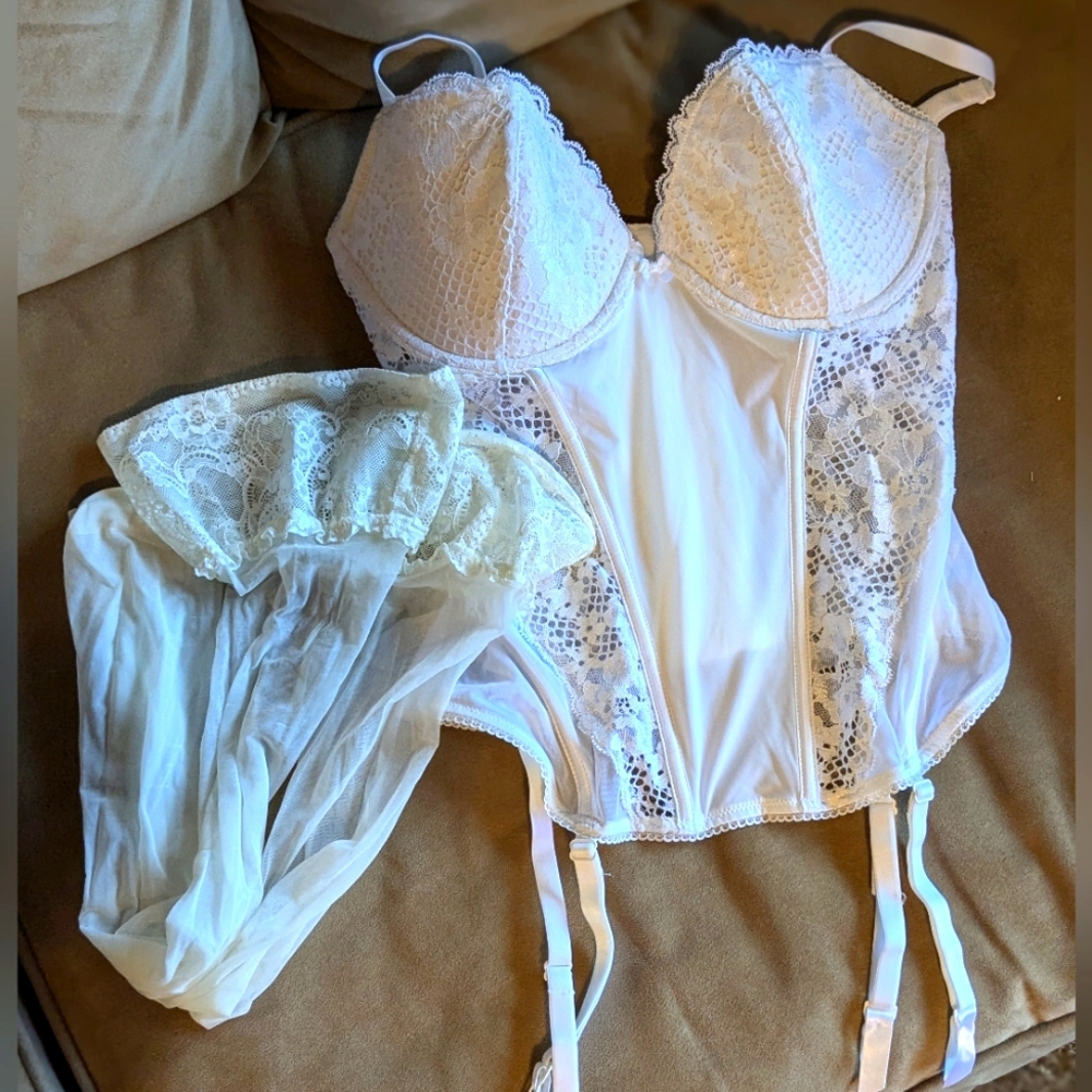 White Bustier Top and Tights set